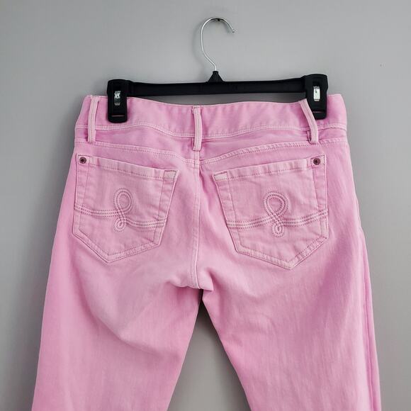 Lilly Pulitzer Pink Worth Skinny Mini Zip Jeans 2 - Picture 4 of 10